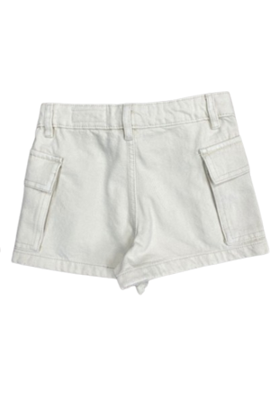 girls cargo short over dyed -back