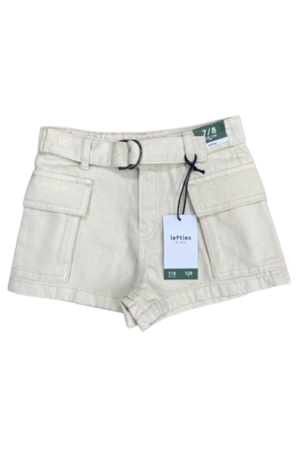 girls cargo short over dyed -font