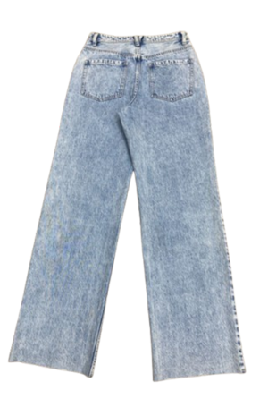 ladies wide leg pant-back